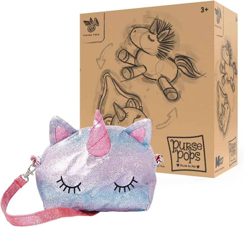 Reversible Unicorn Purse Pops Plush Toy Girls Interactive Accessory Mighty Mojo