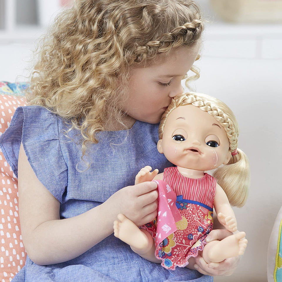 Baby Alive Sweet Tears Baby Blonde Doll Interactive Phrases Sounds Accessories Hasbro