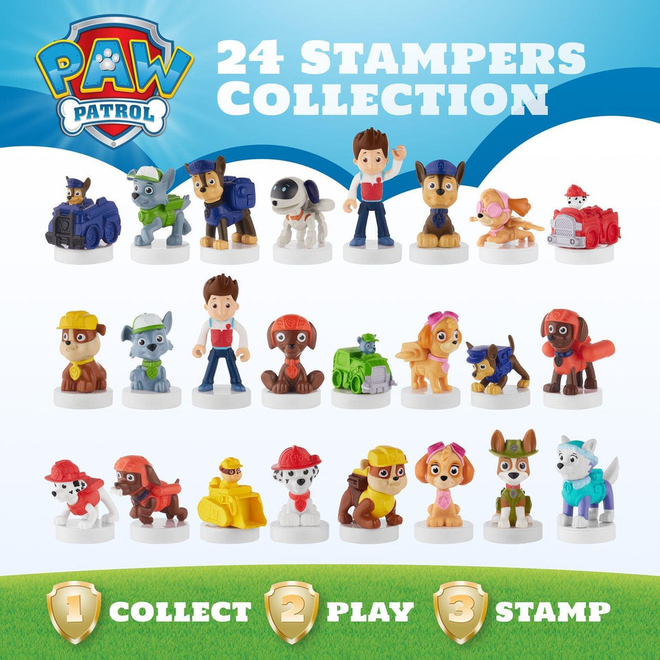 PAW Patrol Stampers 5pk Rocky Recycle Truck Marshall Skye Chase Figures PMI International