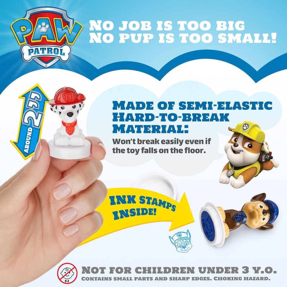 PAW Patrol Stampers 5pk Rocky Recycle Truck Marshall Skye Chase Figures PMI International