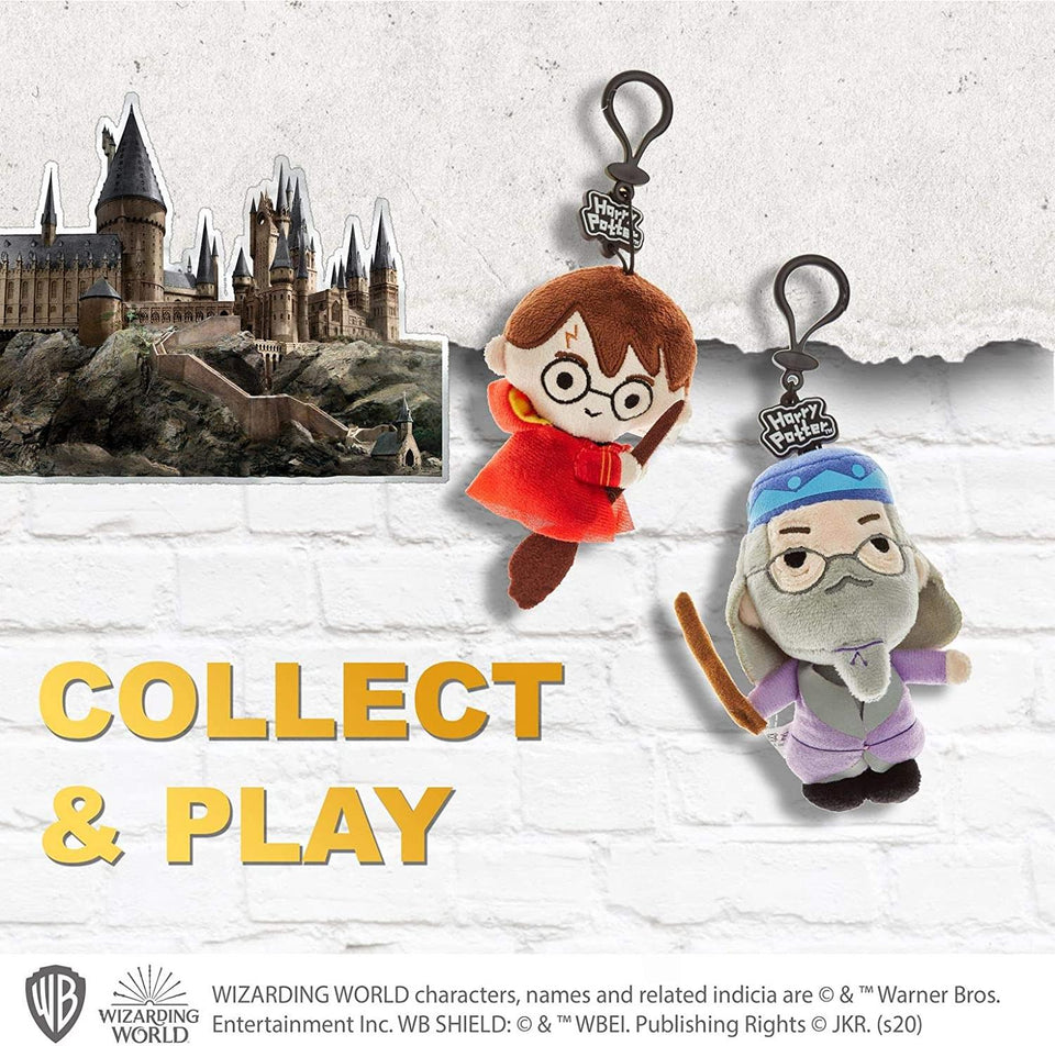 Harry Potter Plush Keychain 3pk Dumbledore Hedwig Hogwarts Zipper Pull Set PMI International