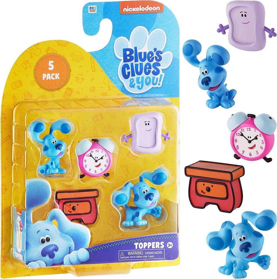 Blues Clues Pencil Toppers 5pk Sidetable Slippery Soap Tickety Tock Clock Set PMI International