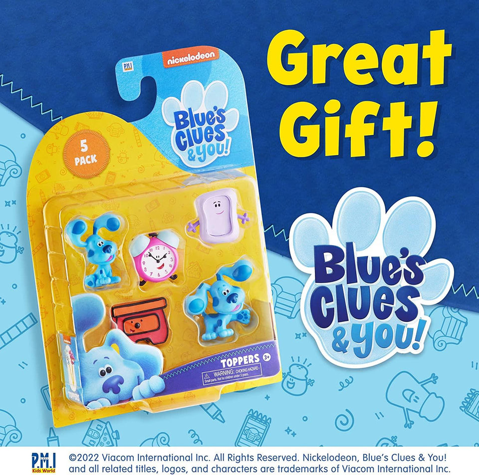 Blues Clues Pencil Toppers 5pk Sidetable Slippery Soap Tickety Tock Clock Set PMI International