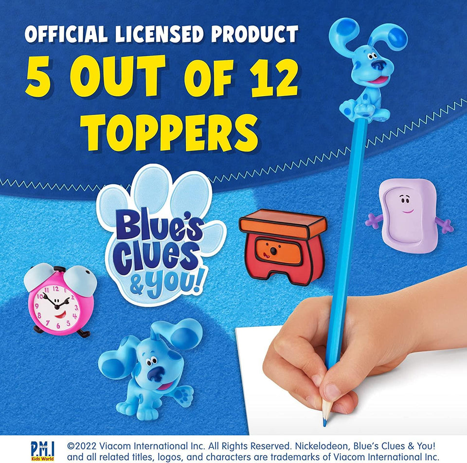 Blues Clues Pencil Toppers 5pk Sidetable Slippery Soap Tickety Tock Clock Set PMI International