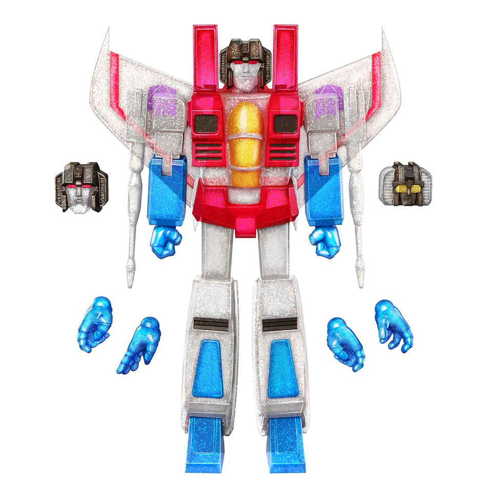 Transformers Ultimates Ghost of Starscream Glitter Translucent G1 Cartoon Figure Super7