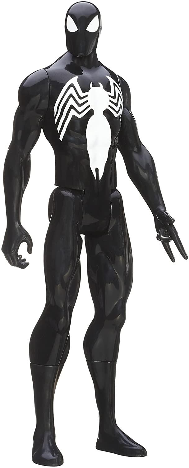 Marvel Ultimate Spider-Man Titan Hero Series Black Suit Figure 12" Hasbro