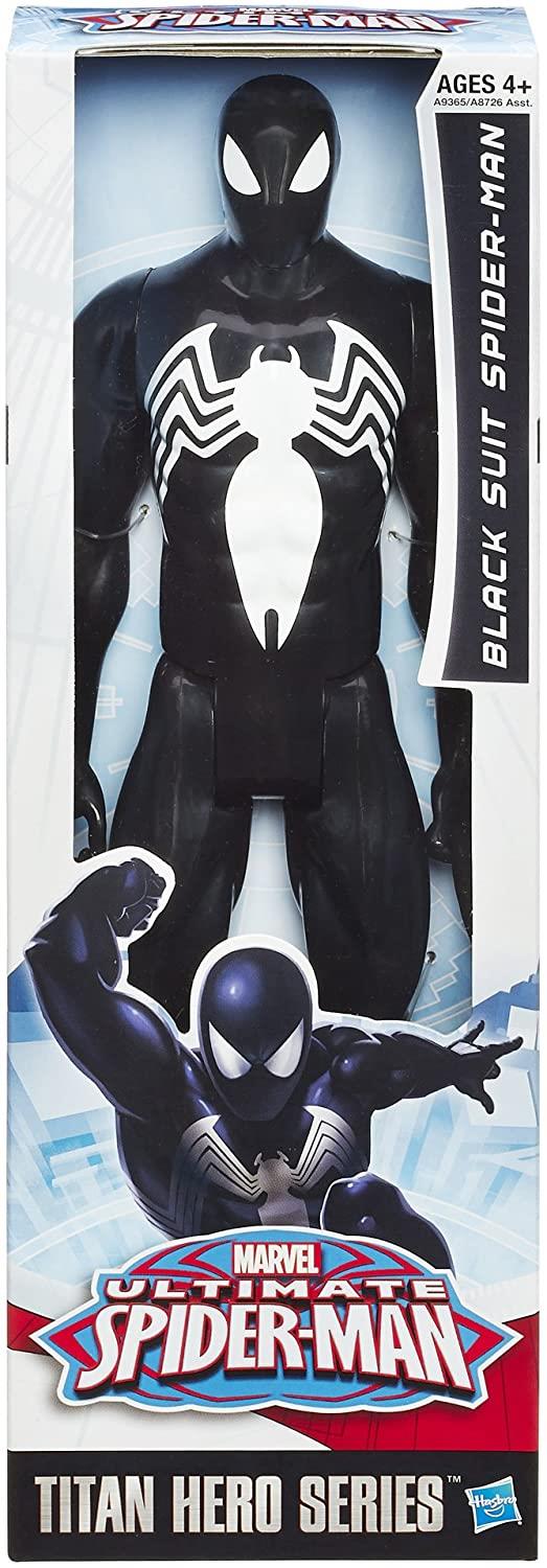 Marvel Ultimate Spider-Man Titan Hero Series Black Suit Figure 12" Hasbro
