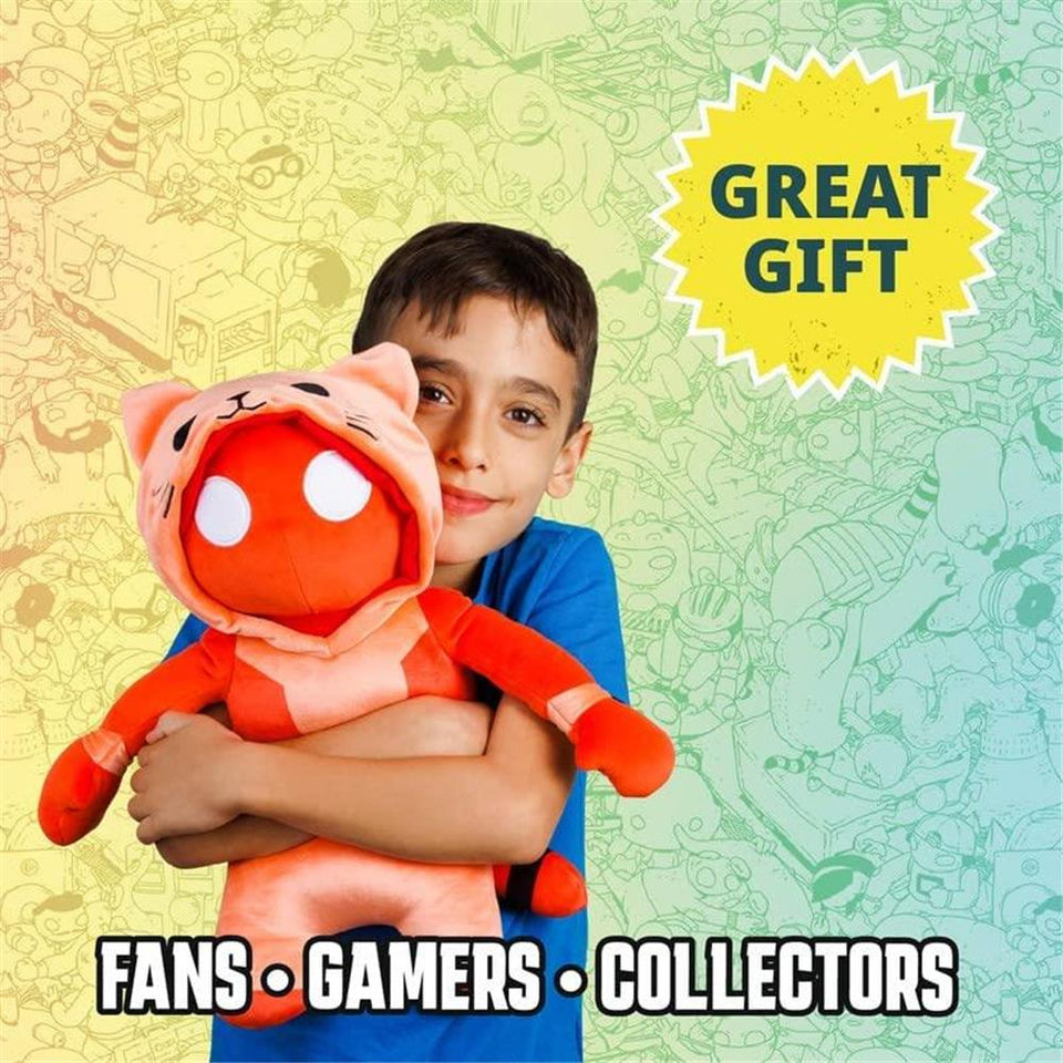 Gang Beasts Red Cat Blue Bear Plush 16" Doll Gamer Character Bundle Set PMI International