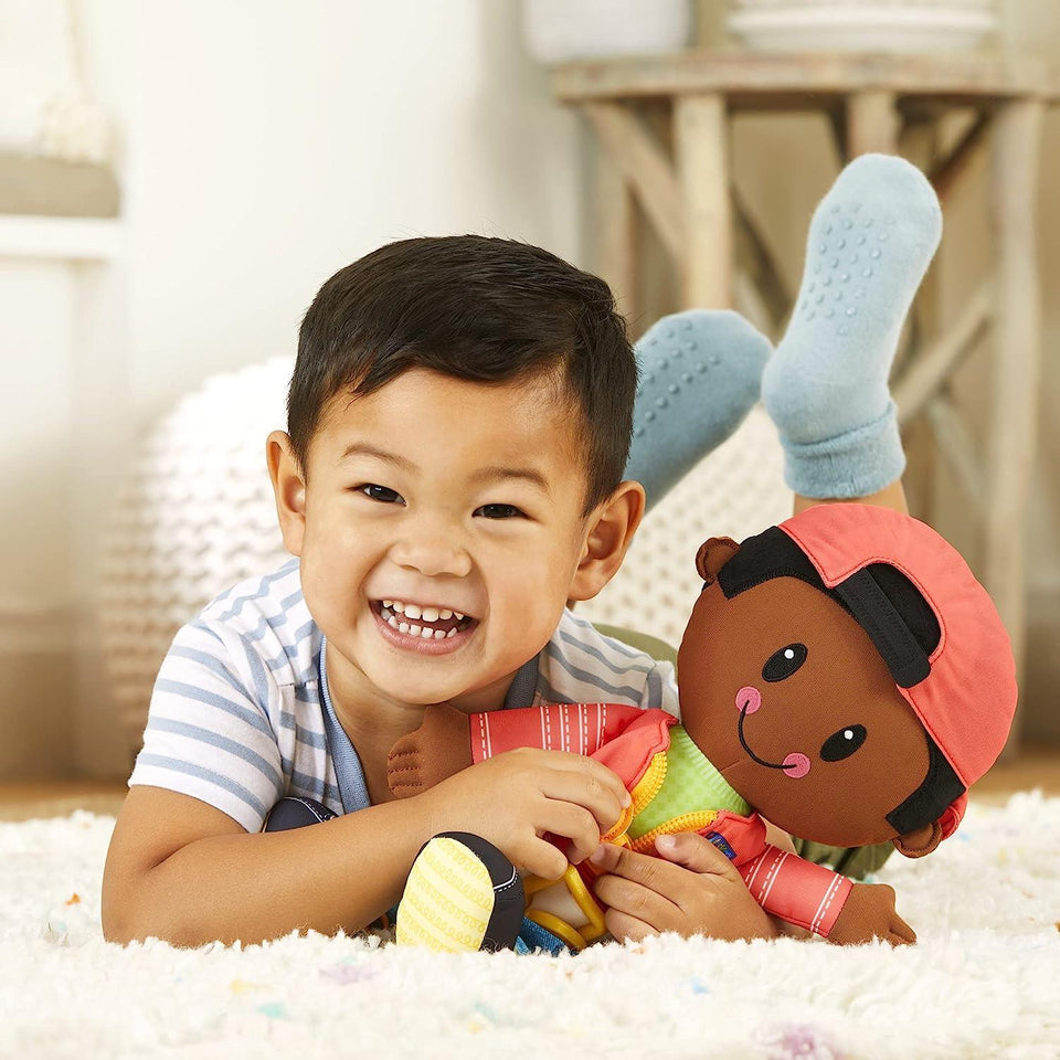 Playskool Dressy Kids Boy African American Doll Plush Toddler Learning Hasbro