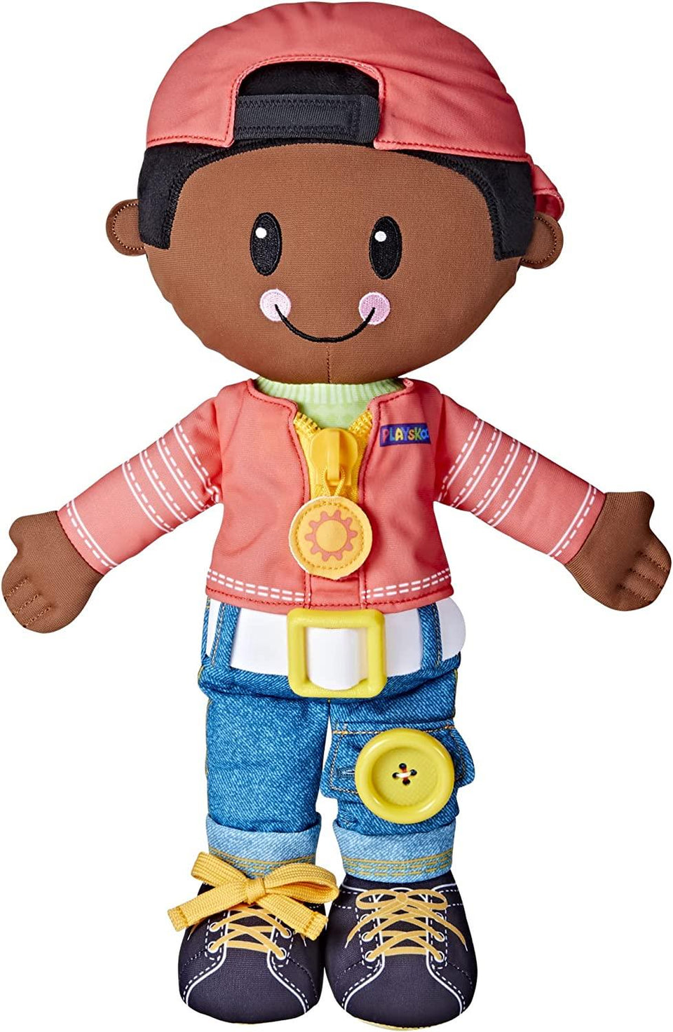 Playskool Dressy Kids Boy African American Doll Plush Toddler Learning Hasbro