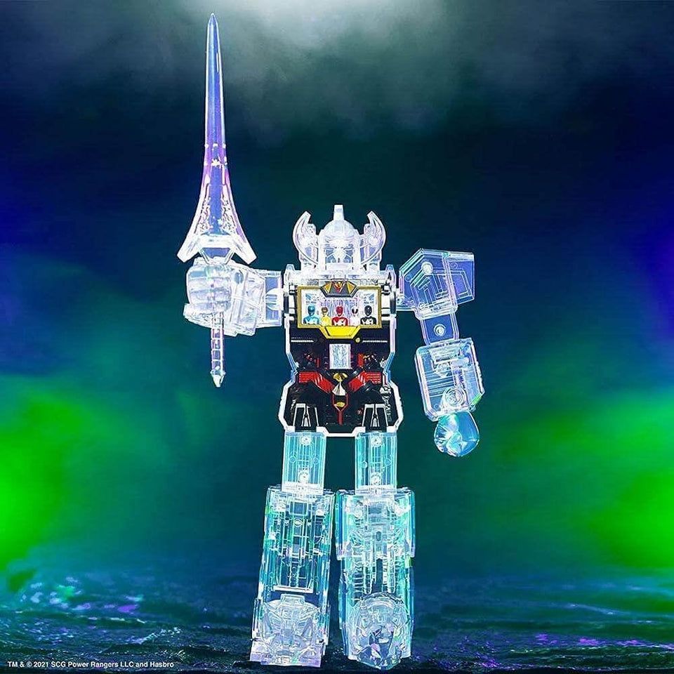 Power Rangers Super Cyborg Clear Megazord Mighty Morphin X-Ray MMPR Figure