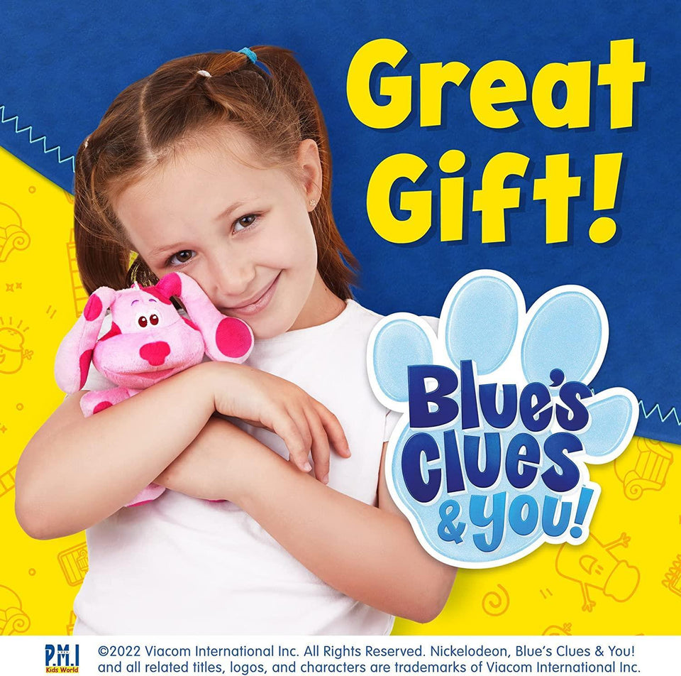 Blue's Clues Blue & Magenta Plush Coin Purse Backpack Charm Zipper Pull Set PMI International