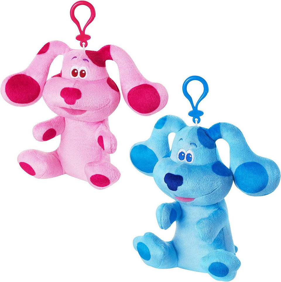 Blue's Clues Blue & Magenta Plush Coin Purse Backpack Charm Zipper Pull Set PMI International