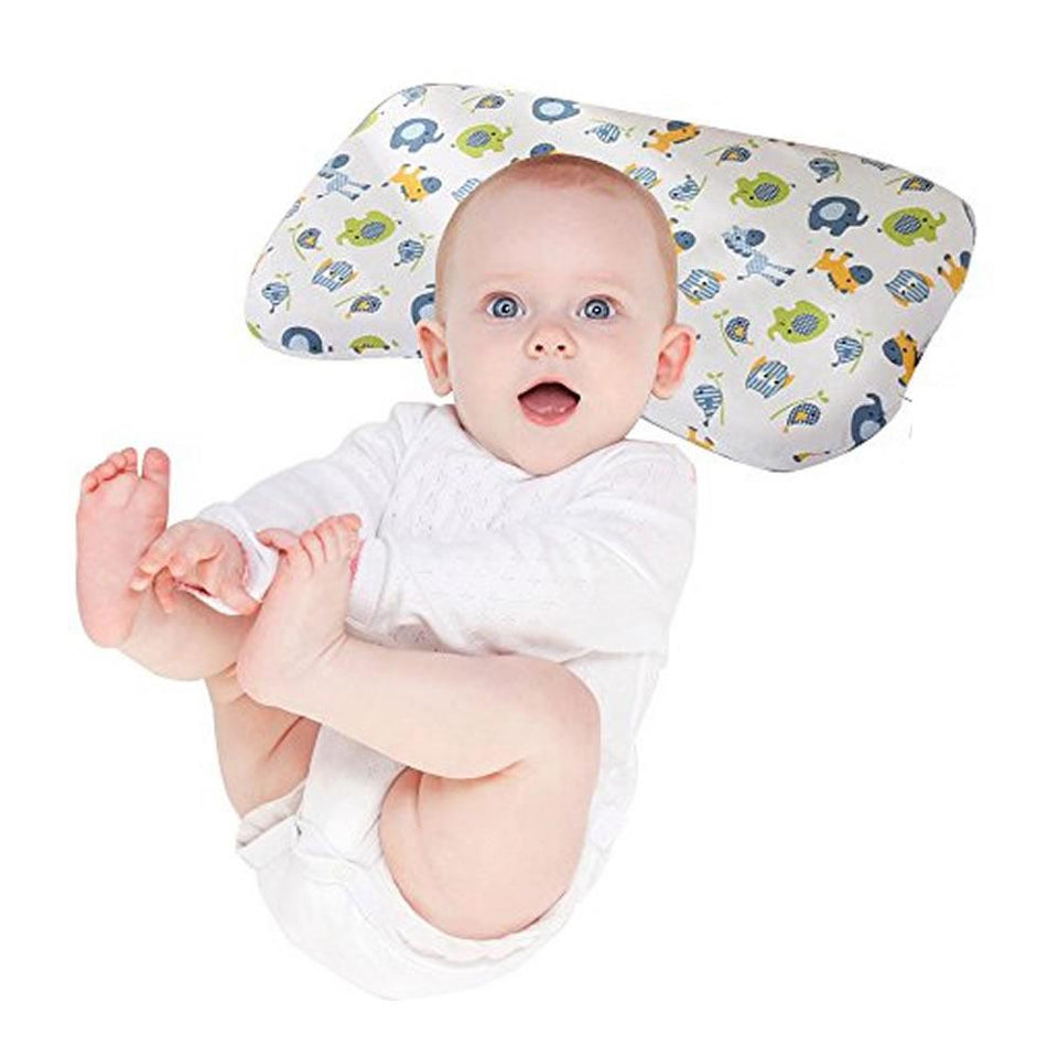 My Peanut Baby Memory Foam Bed Pillow Blue Flat Head Protection Unisex