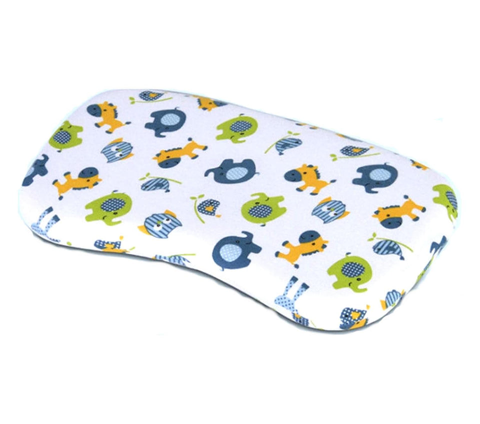 My Peanut Baby Memory Foam Bed Pillow Blue Flat Head Protection Unisex