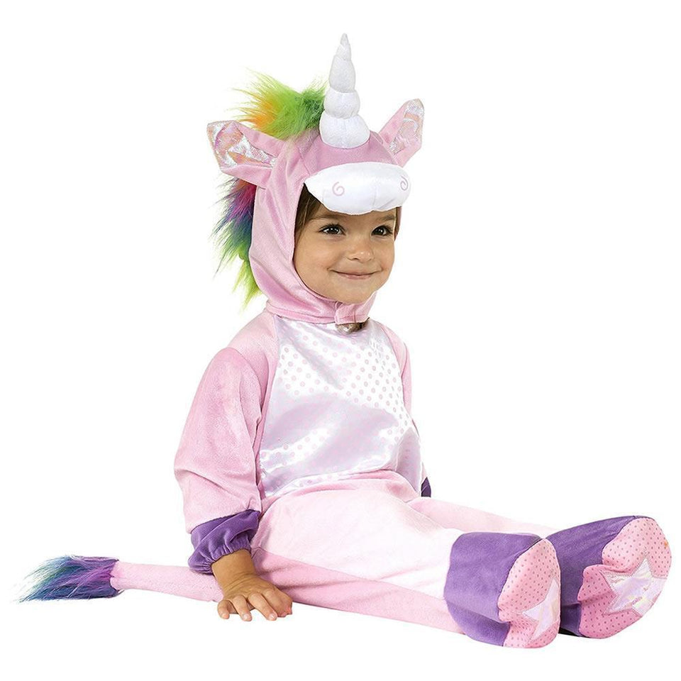 Unicorn Baby Costume Pink size 6-12 MO Noahs Ark Newborn Jumpsuit Rubie's