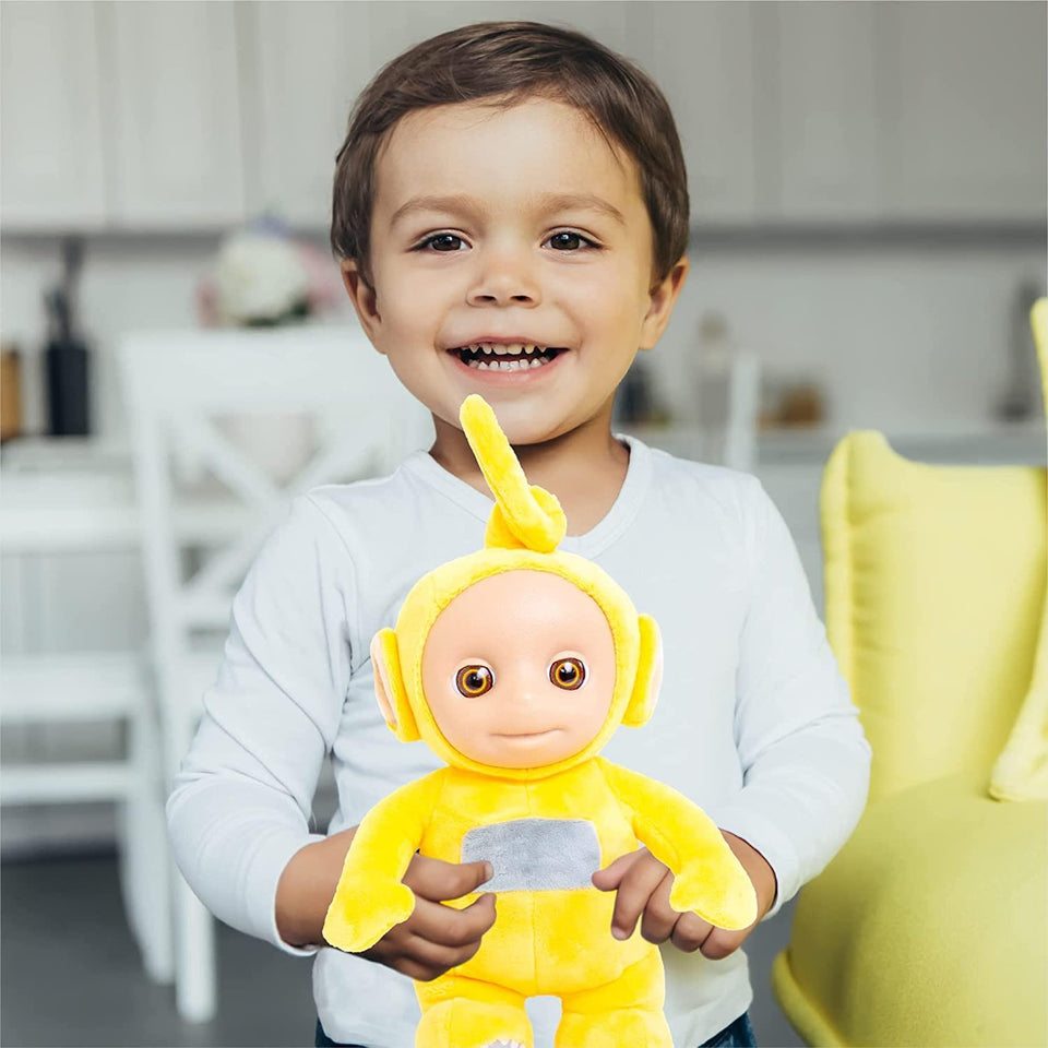 Teletubbies Talking Laa Laa Yellow Plush 11" Doll Giggles Teletubby Talks Mighty Mojo