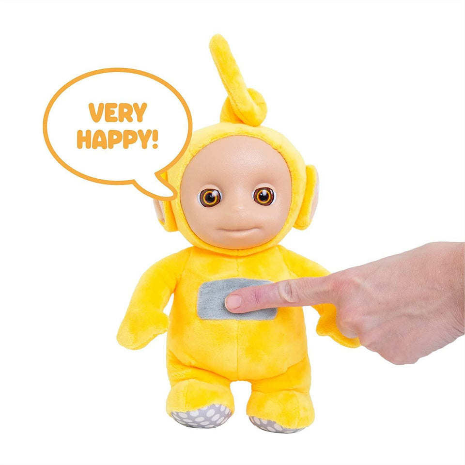 Teletubbies Talking Laa Laa Yellow Plush 11" Doll Giggles Teletubby Talks Mighty Mojo