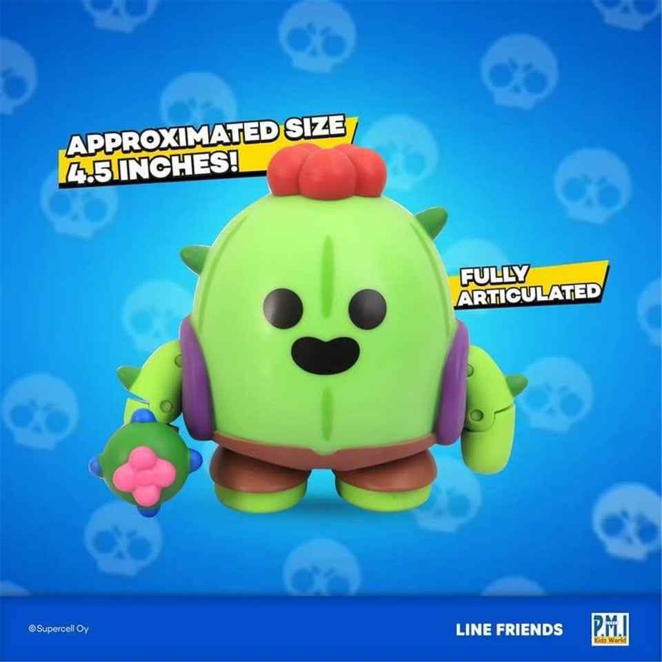 Brawl Stars Spike the Cactus Flower Fighter Plant Brawler Action Figure PMI International