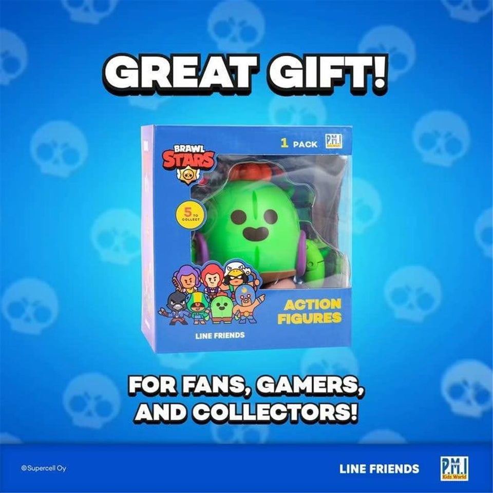 Brawl Stars Spike the Cactus Flower Fighter Plant Brawler Action Figure PMI International