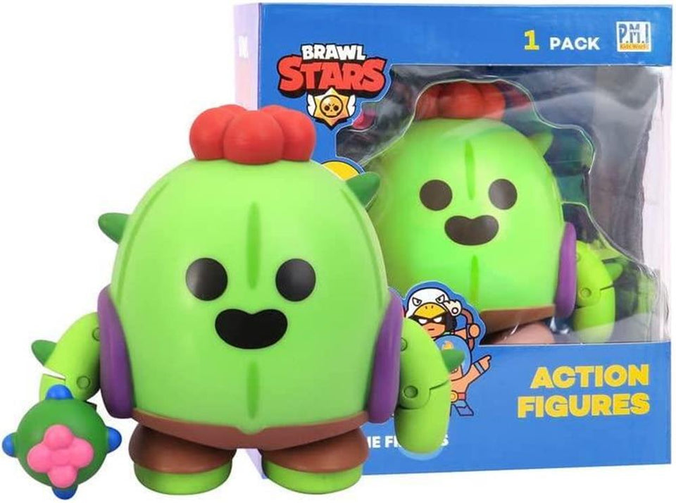 Brawl Stars Spike the Cactus Flower Fighter Plant Brawler Action Figure PMI International
