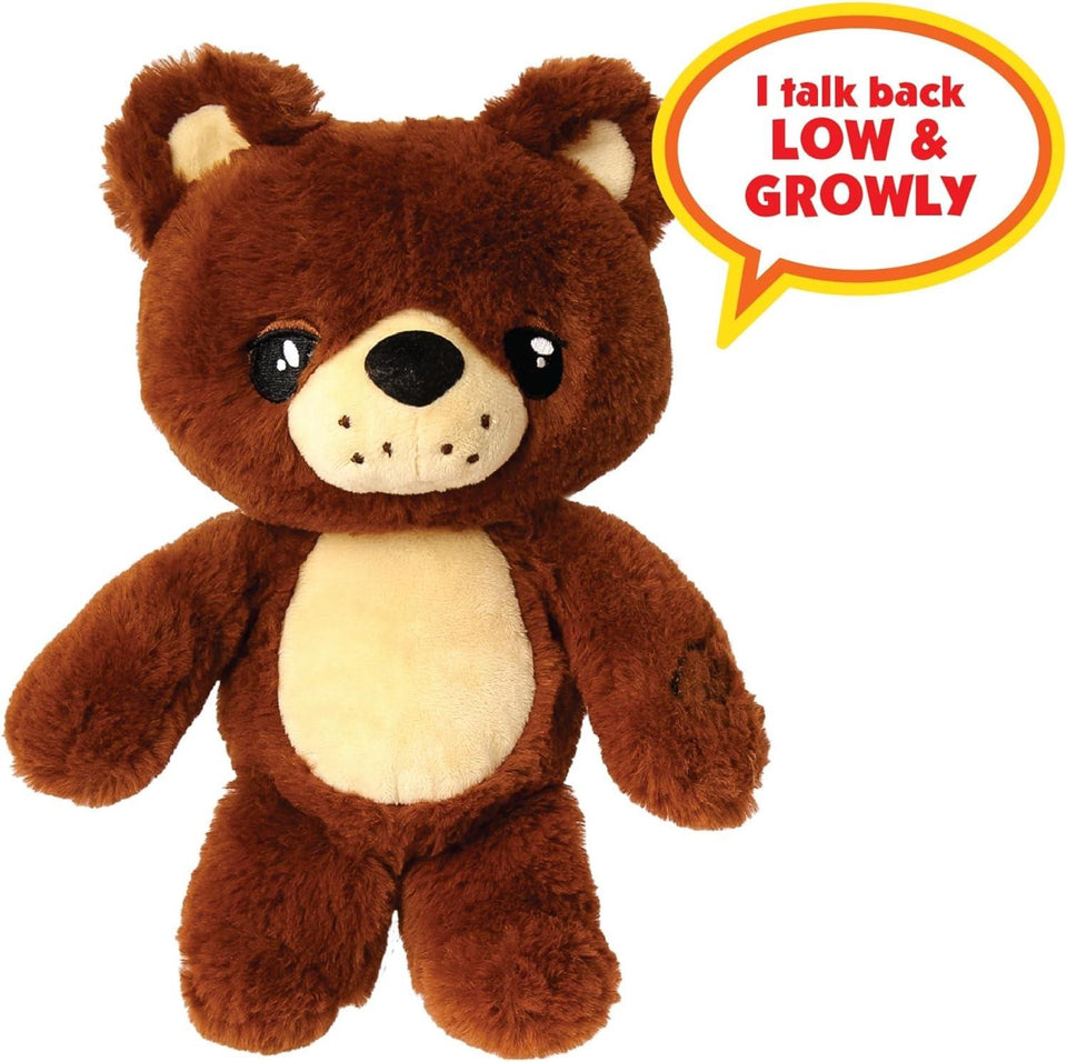 Talk Back Bear Doll Soft Repeating Plush Kids Toy Educational Mighty Mojo