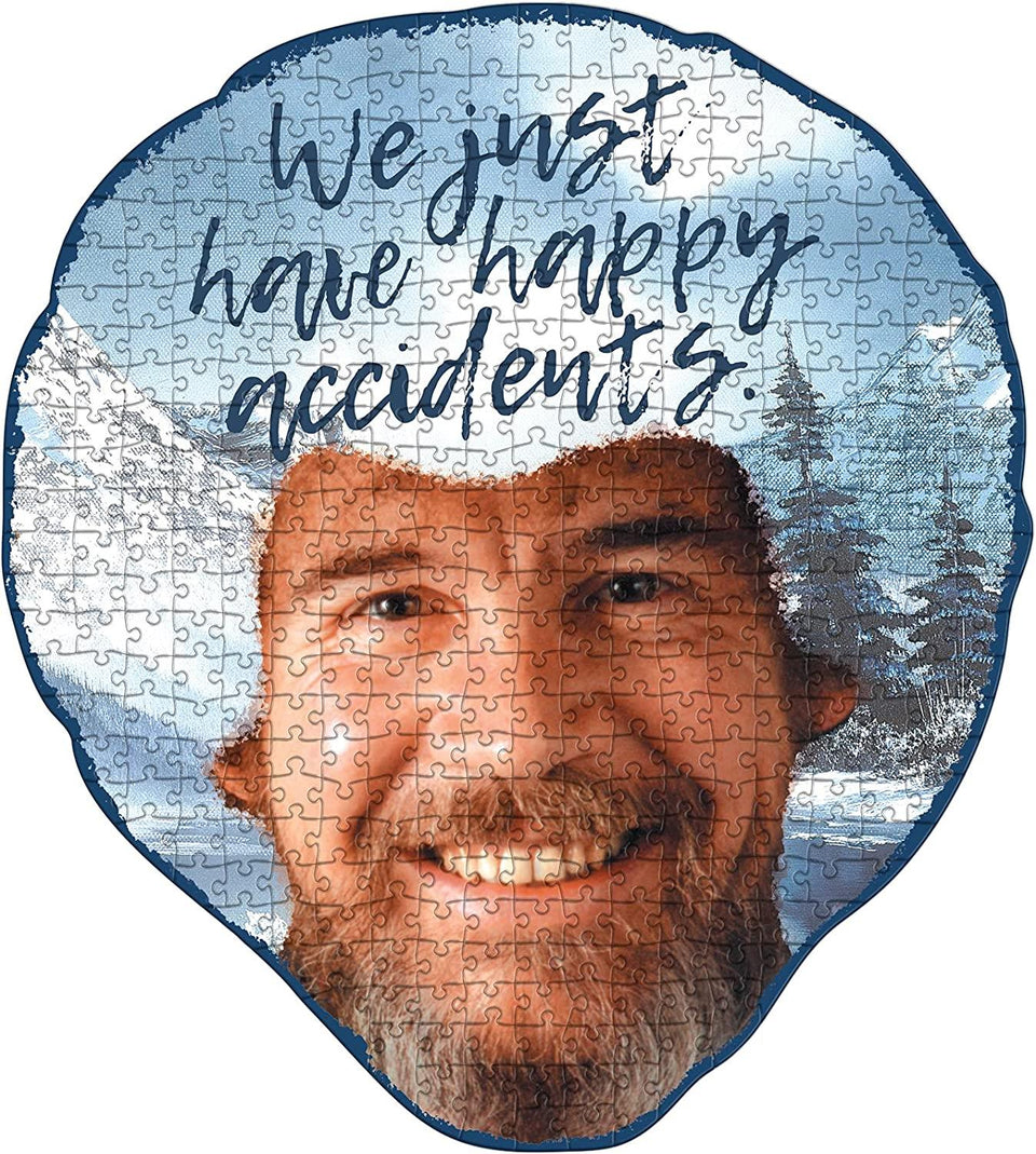 Bob Ross Happy Accidents 414 Piece Jigsaw Puzzle Joy of Puzzling Series Mighty Mojo