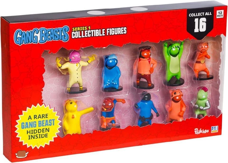 Gang Beasts Character Figures 12pk Red Cat Superhero Blue Bear Green Dragon PMI International