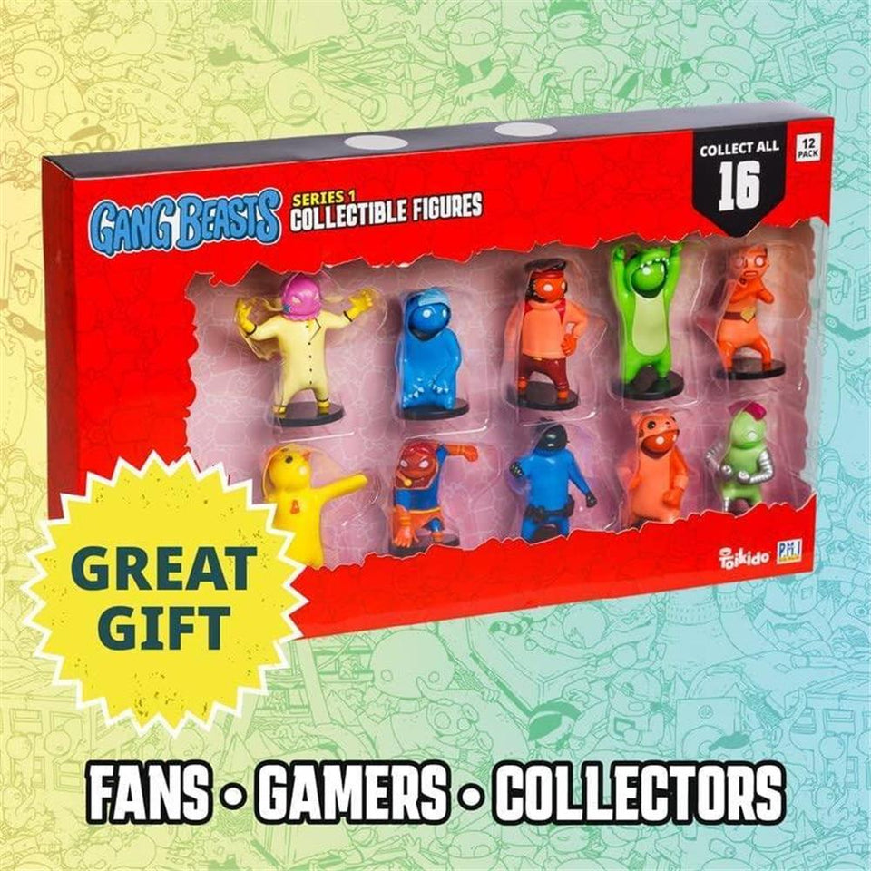 Gang Beasts Character Figures 12pk Red Cat Superhero Blue Bear Green Dragon PMI International
