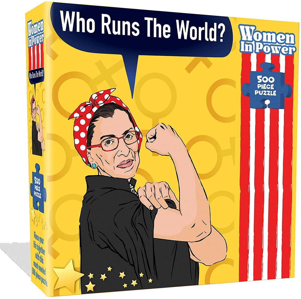 Ruth Bader Ginsberg RBG Jigsaw Puzzle 500pcs Women in Power Illustration Design All Ages Mighty Mojo