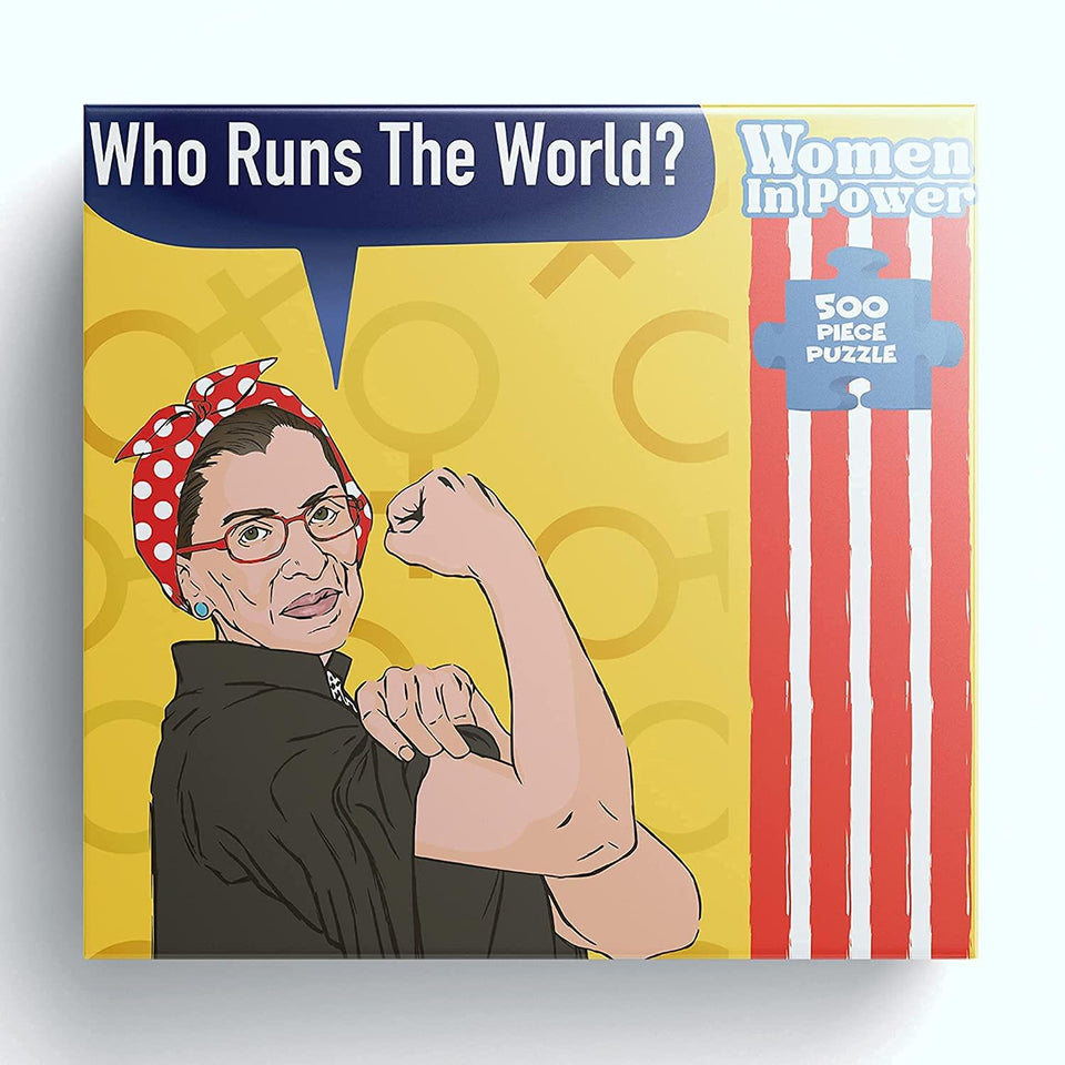 Ruth Bader Ginsberg RBG Jigsaw Puzzle 500pcs Women in Power Illustration Design All Ages Mighty Mojo