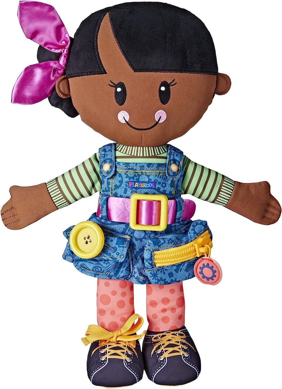 Playskool Dressy Kids Girl African American Doll Interactive Learn Dressing Practice Hasbro