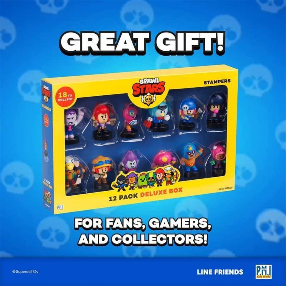 Brawl Stars Stampers 12pk Party Decor Cake Topper Video Gamer Gift Set PMI International
