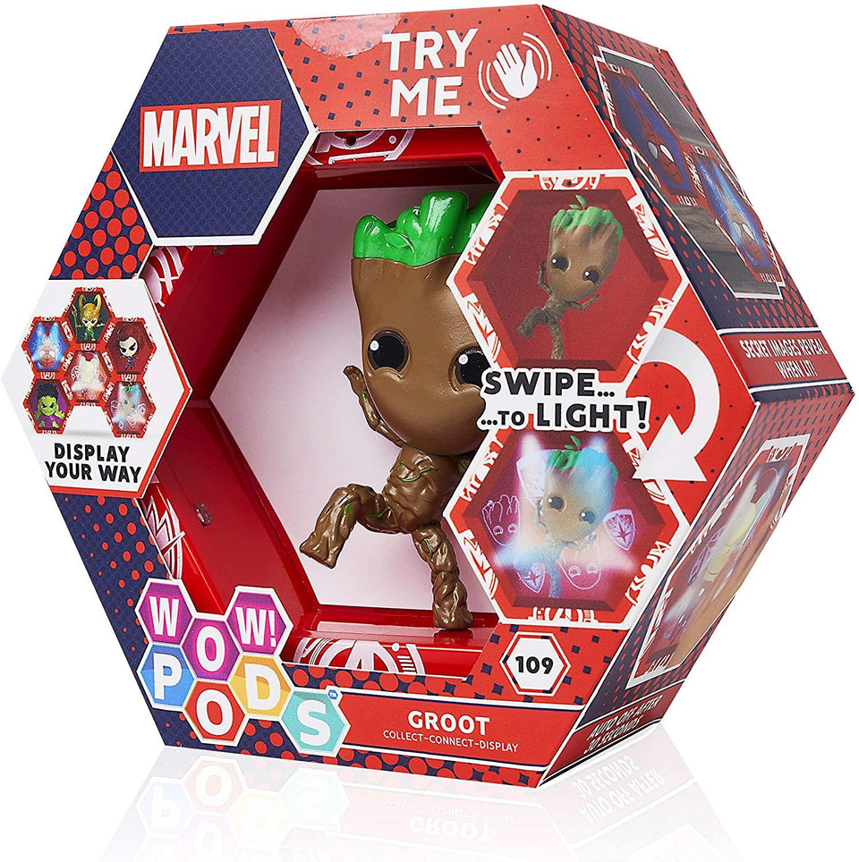 WOW Pods Marvel Avengers Groot Swipe Light-Up Connect Figure Collectible
