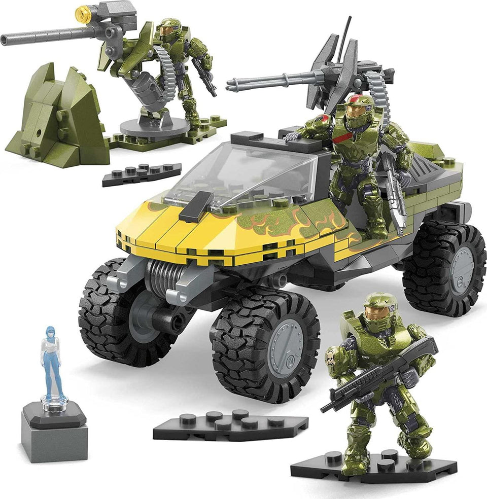Mega Bloks Halo Universe Red Team Warthog Rescue 324pcs Playset 3 Small Figures Mattel