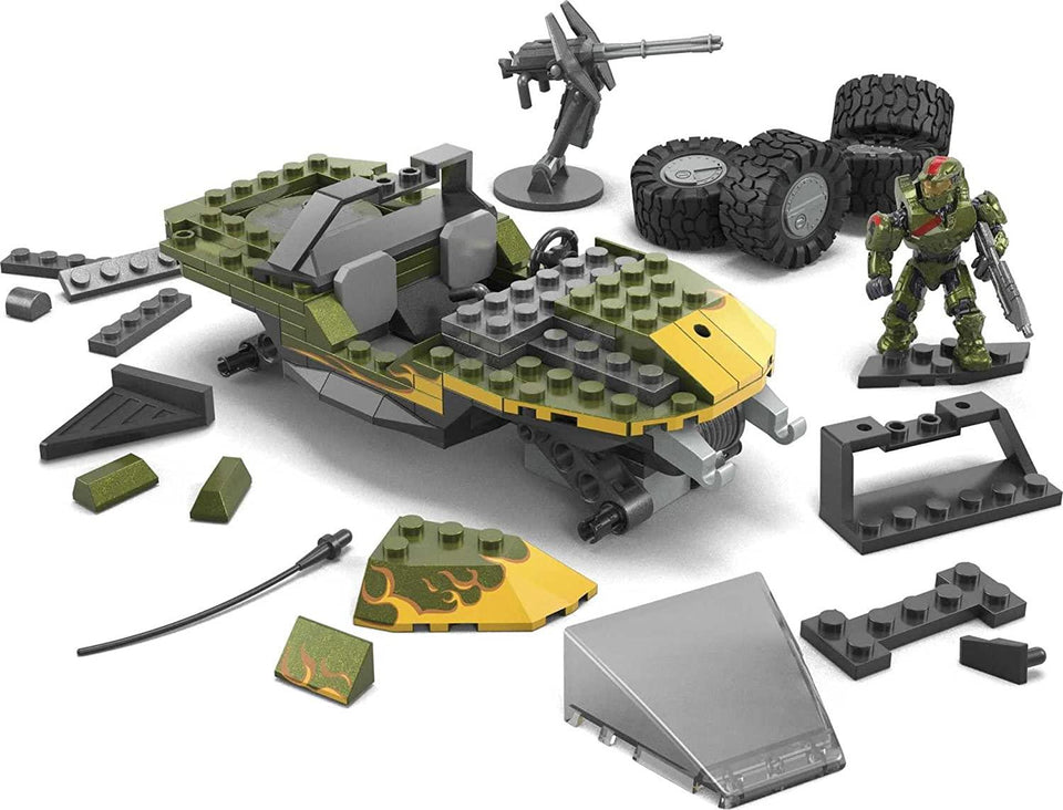 Mega Bloks Halo Universe Red Team Warthog Rescue 324pcs Playset 3 Small Figures Mattel