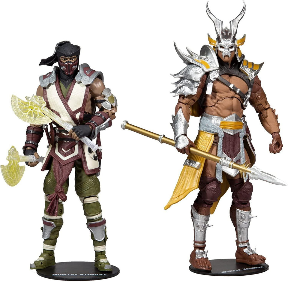 Mortal Kombat 11 Sub Zero vs Shao Khan 2pk Moving Parts Posable Figures McFarlane Toys