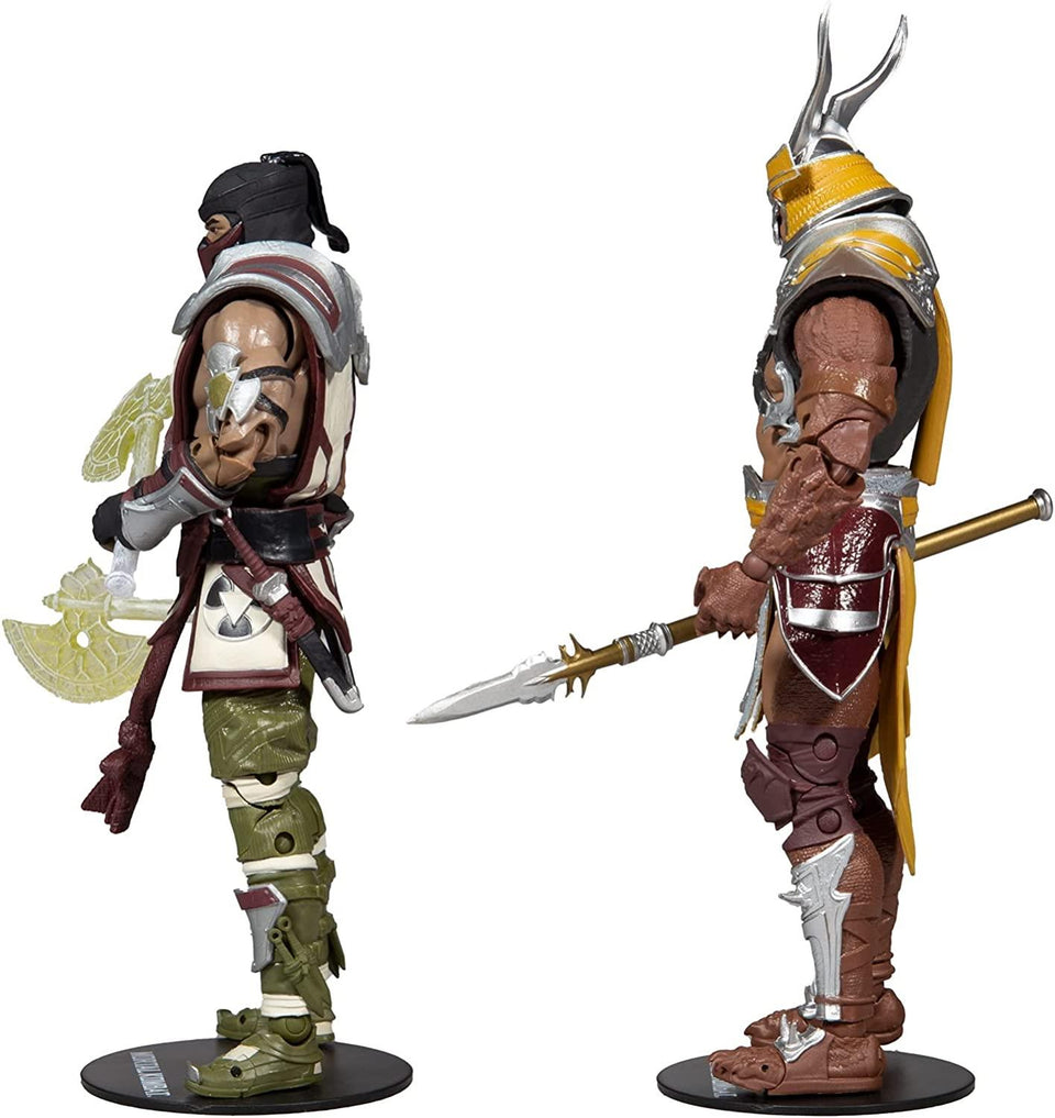 Mortal Kombat 11 Sub Zero vs Shao Khan 2pk Moving Parts Posable Figures McFarlane Toys