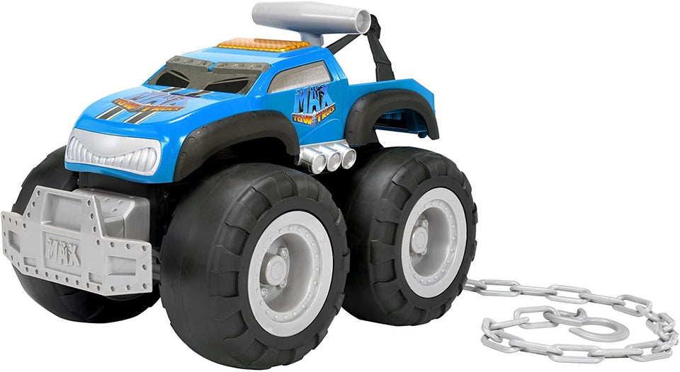 Max Tow Truck Turbo Speed Blue Truck Pulls 200lbs Strong Monster Power Vehicle Jakks Pacific