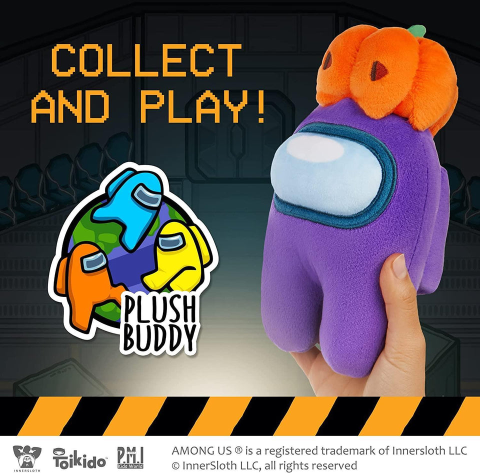 Among Us Plush Buddy Purple Crewmate Punkin Hat 8" Video Game Sus Imposter P.M.I.