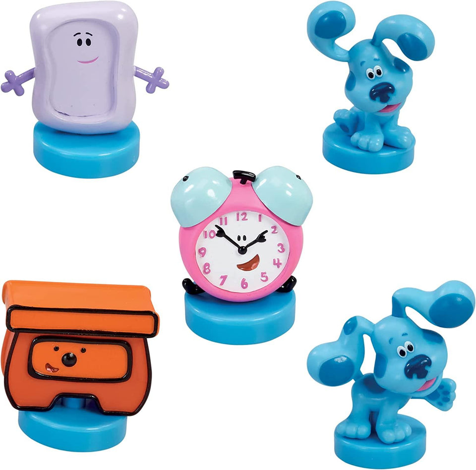 Blues Clues Stamps 5pk Tickety Tock Clock Slippery Soap Sidetable Drawer Set PMI International