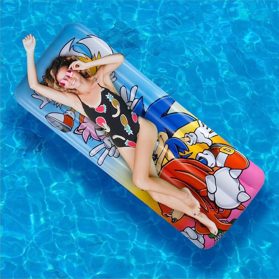 Sonic The Hedgehog Inflatable Pool Float 67" Licensed Game Character Mighty Mojo
