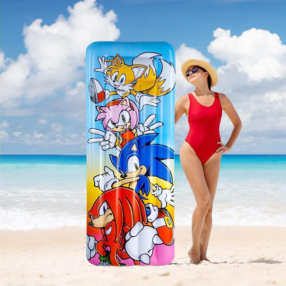 Sonic The Hedgehog Inflatable Pool Float 67" Licensed Game Character Mighty Mojo