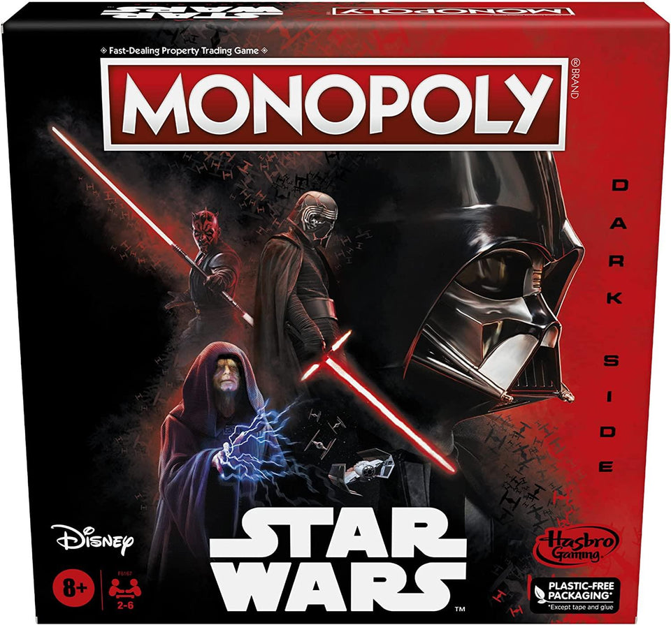 Monopoly Star Wars Dark Side Edition Board Game Disney Darth Vader Kylo Ren Emperor Darth Maul Hasbro