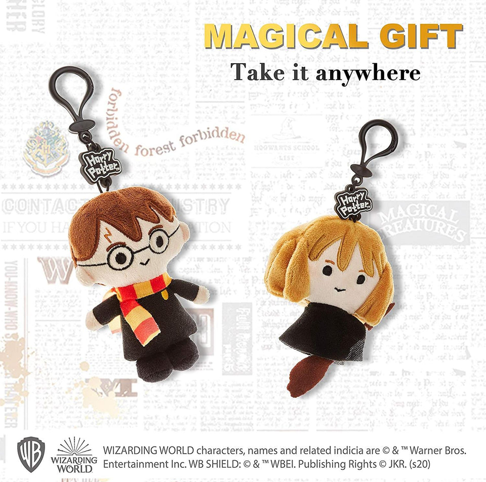 Hogwarts Plush Keychain 3pk Harry Potter Ron Hermione Zipper Pull Set PMI International