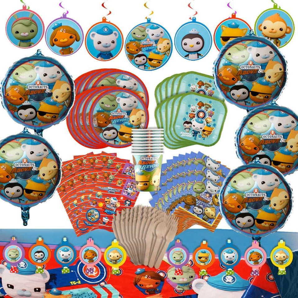 Octonauts Above & Beyond Party in a Box Kit 100+ pcs Balloon Utensils Decorations Stickers Mighty Mojo