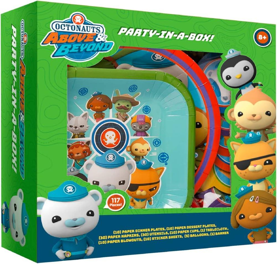 Octonauts Above & Beyond Party in a Box Kit 100+ pcs Balloon Utensils Decorations Stickers Mighty Mojo