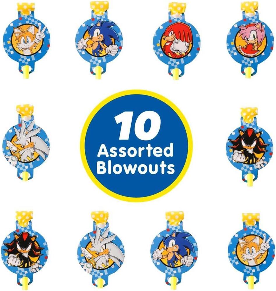 Sonice The Hedgehog Party in a Box Kit 137pcs Plates Balloons Decorations Stickers Poster Blowouts Mighty Mojo