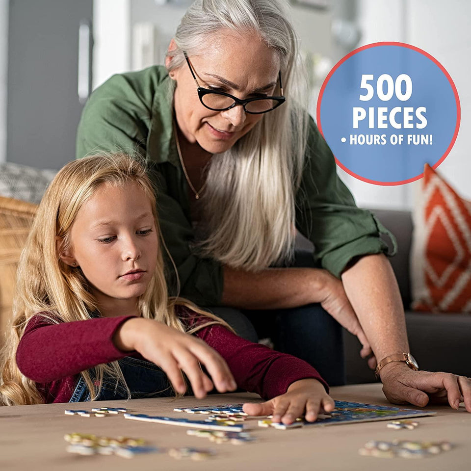 Impossible Blue Jigsaw Puzzle 500pcs Hardcore Difficulty Mind Bogglingly Mighty Mojo