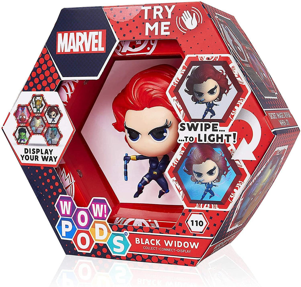 WOW Pods Marvel Avengers Black Widow Swipe Light-Up Connect Figure Collectible